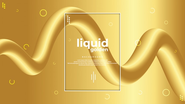 Golden liquid  background design