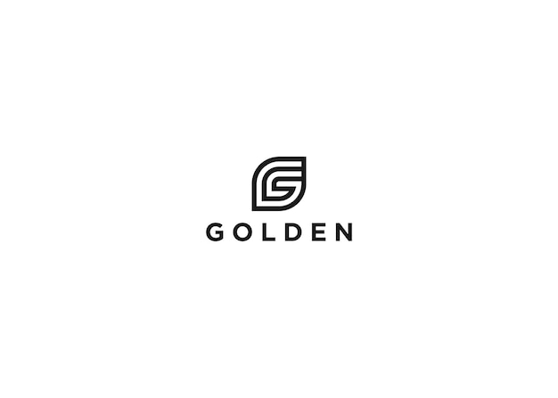 golden logo design vector illustration