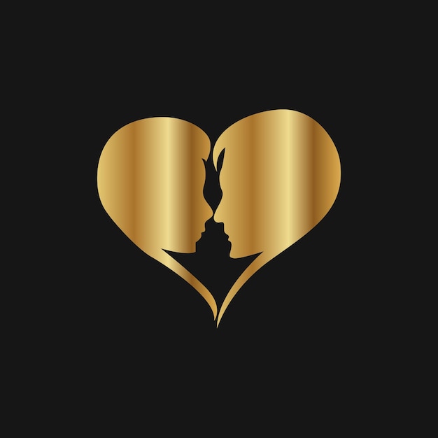 Golden love design template