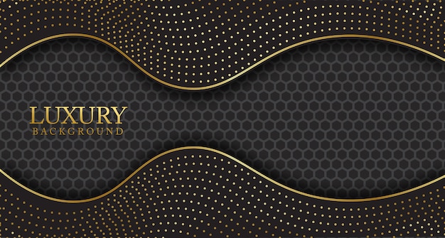 Golden luxury background template with geometic shapes