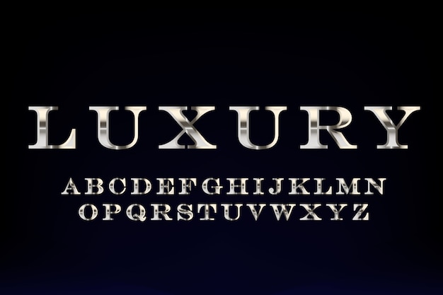 Golden Luxury Font Design