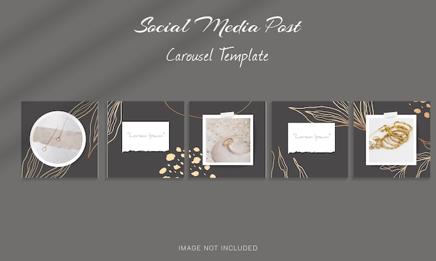 Golden Luxury Instagram carousel post template