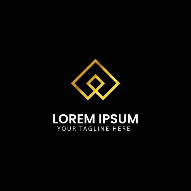 Golden Luxury logo design template vector