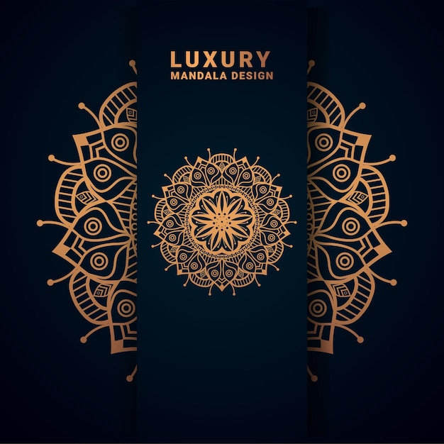 Golden Luxury ornamental mandala background