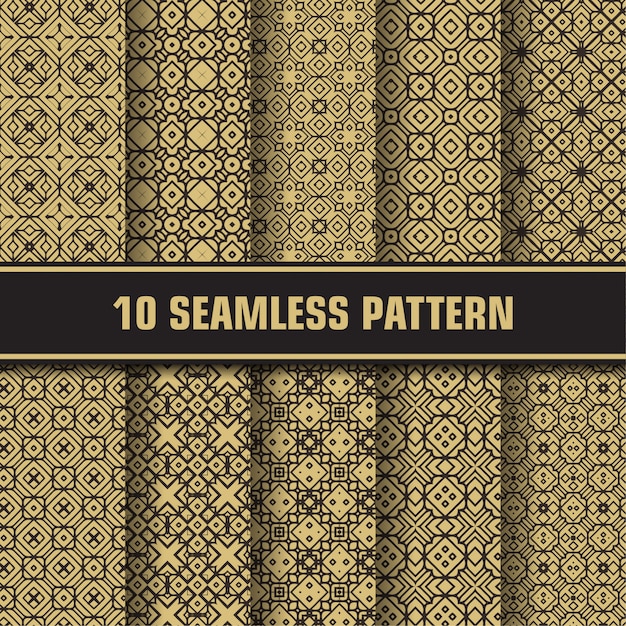 Golden luxury pattern collection