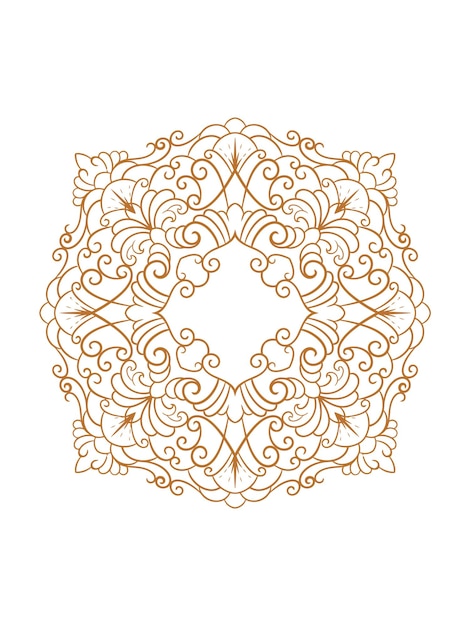 Golden mandala circle patter