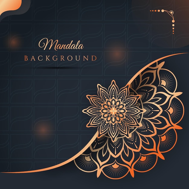 Golden Mandala Design and Mandala Background Design