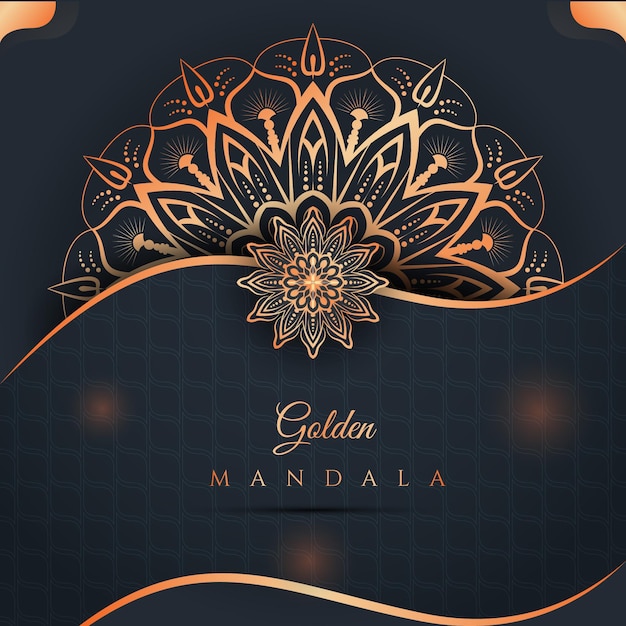 Golden Mandala Design and Mandala Background Design