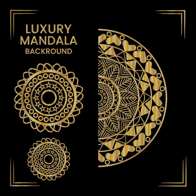 golden mandala design