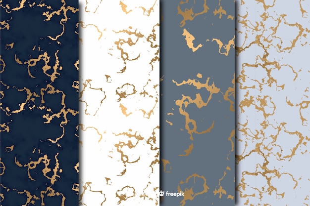 Golden marble background collection