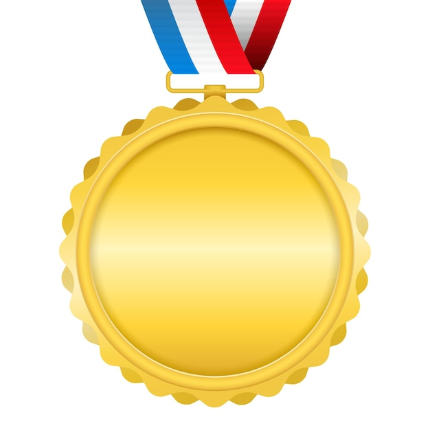 Golden Medal with Ribbon