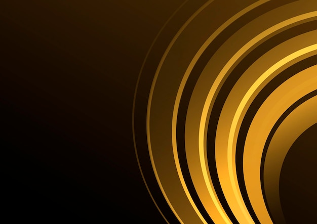 Golden metal wave elegant abstract backround wallpaper or stylish graphic element for design