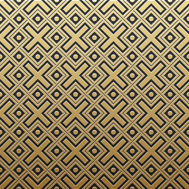 Golden metallic background with geometric pattern. Elegant luxury style.