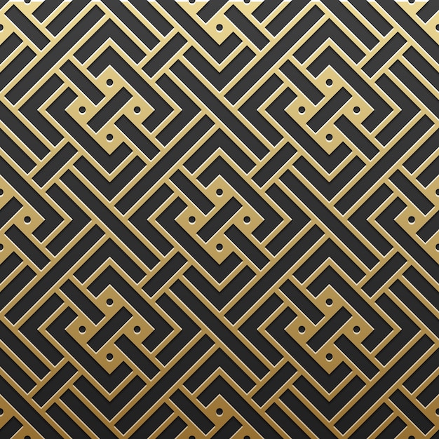 Golden metallic background with geometric pattern. Elegant luxury style.