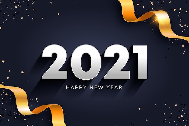 Golden new year 2021 concept