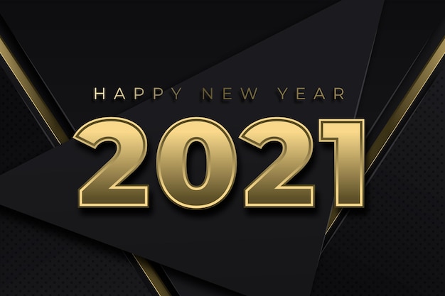 Golden new year 2021 wallpaper