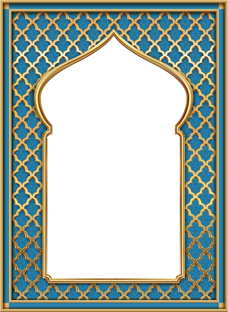 Golden oriental arch frame