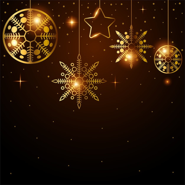 Golden ornament for Christmas decoration,  background