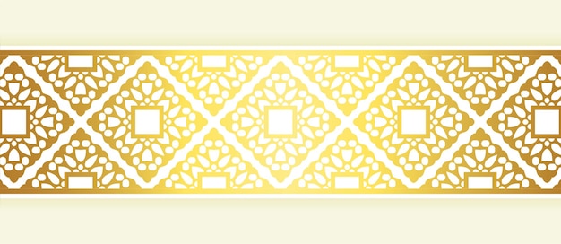 Golden ornamental border design template