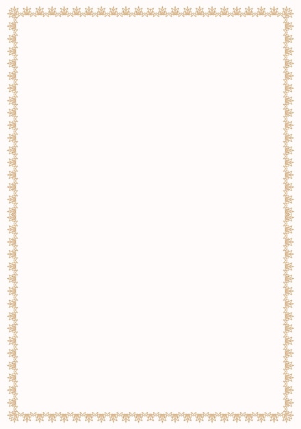 Golden ornamental frame for invitations