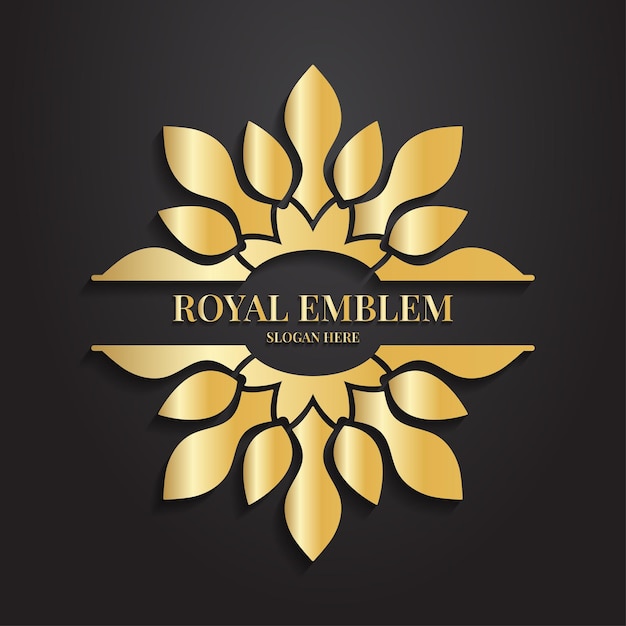 Golden ornamental logo luxury style