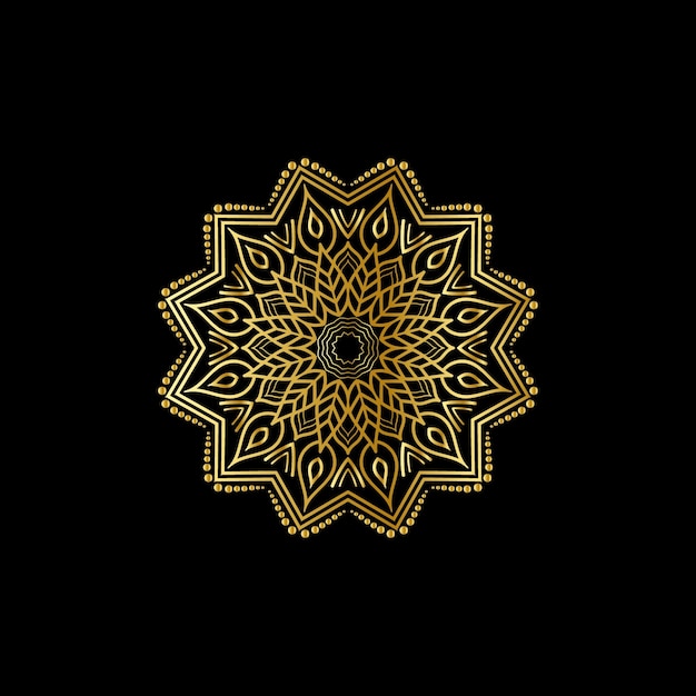 Golden pattern mandala design luxury ornamental mandala background design in gold color