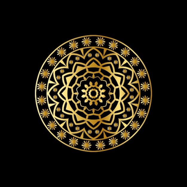 Golden pattern mandala design luxury ornamental mandala background design in gold color