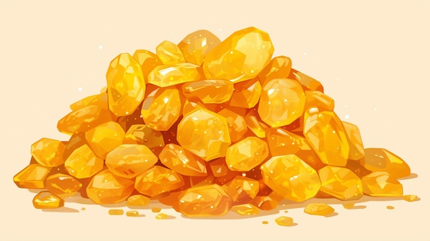 Golden Raisins Piled with Wrinkled Texture