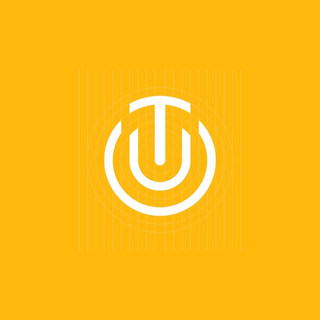 Golden Ratio Style Logo Design Template Letter TU or UT