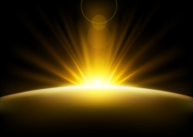 Golden Rays rising background