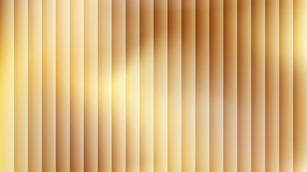 Vector golden reeded glass 3d background glassmorphism colorful transparent ribbed glass texture