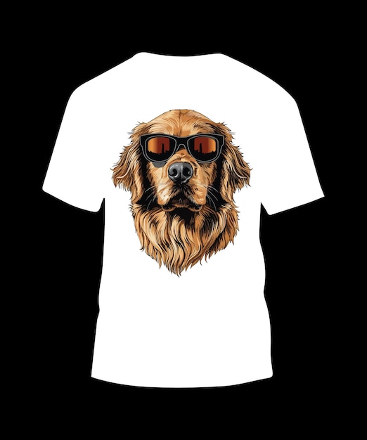 Golden retriever dog vector tshirt design