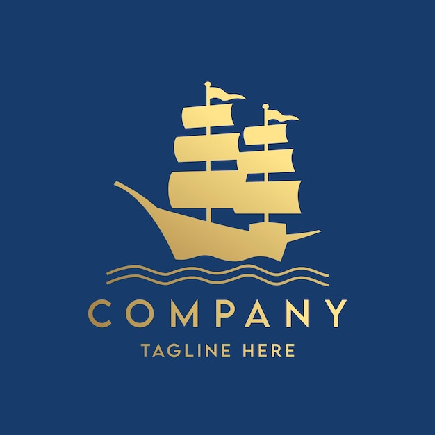 Golden Sailboat Logo