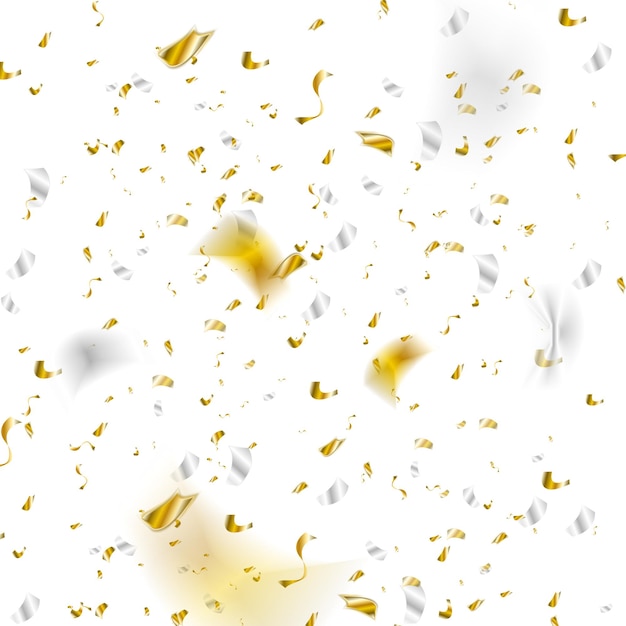 Golden and silver glitter confetti abstract deluxe background