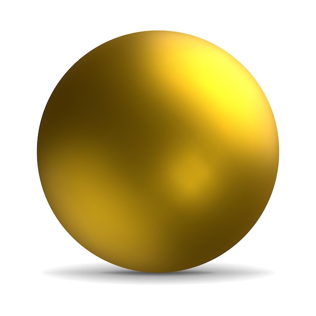 Vector golden sphere or ball isolated on a white background