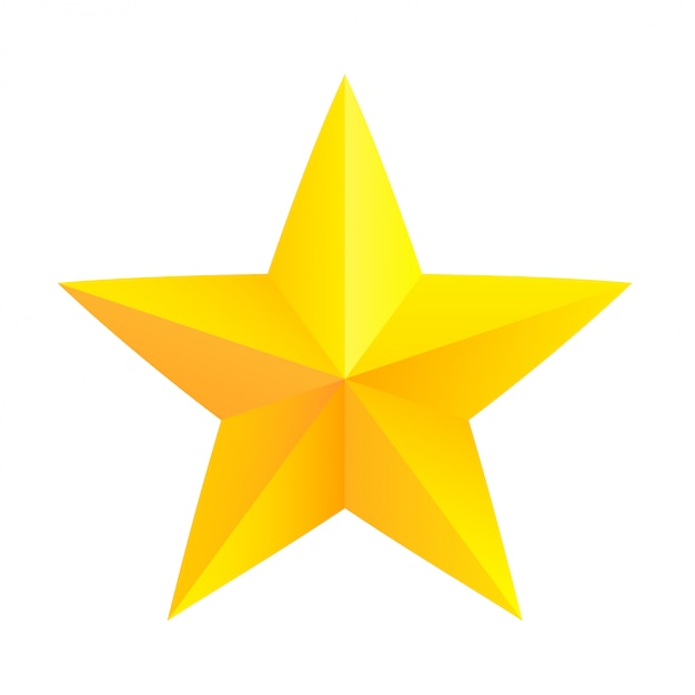 Golden star. Star isolated