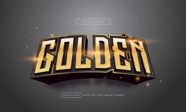 Golden Text Effect Editable