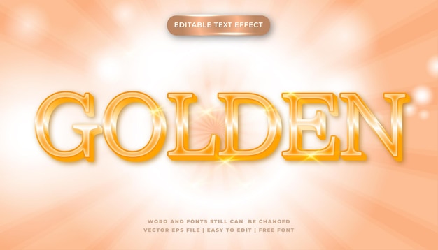 Golden text effect editable