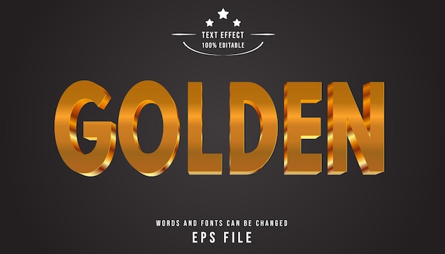 Golden Text Effect Editable