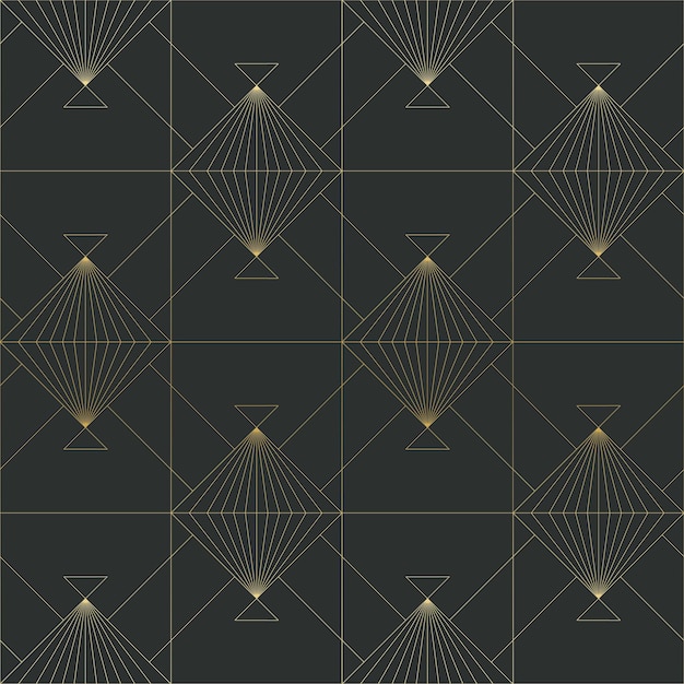 Golden texture Seamless geometric pattern Golden background Vector seamless pattern Geometric background with rhombus and nodes Abstract geometric pattern