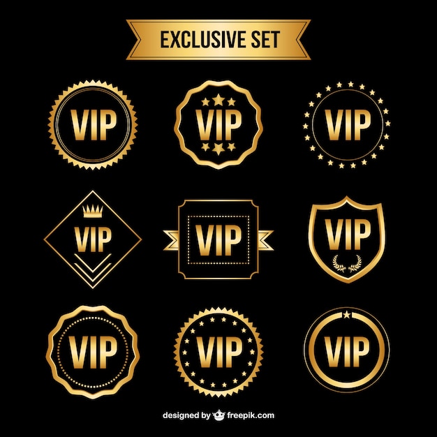 Golden Vip Badges