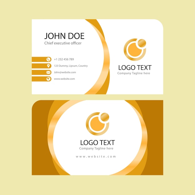 Golden White business card