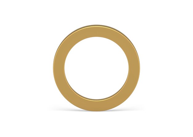 Golden wide ring circle frame metallic premium minimalist design for presentation realistic vector