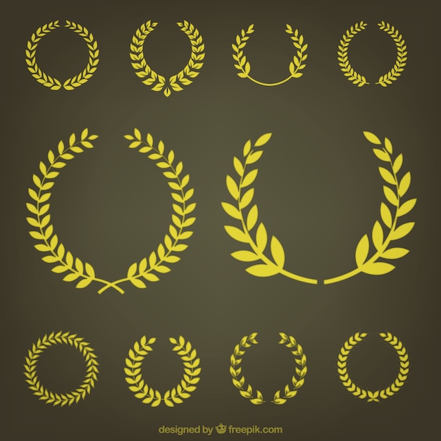 Golden wreaths collection