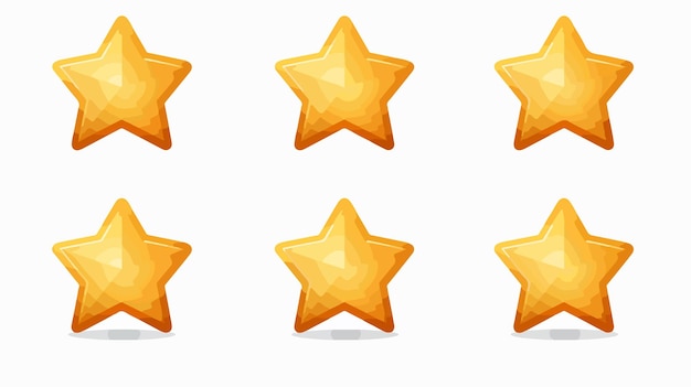 Golden Yellow Customer Satisfaction Rating Stars 1 to 5