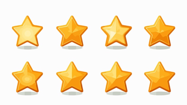 Golden Yellow Customer Satisfaction Rating Stars 1 to 5