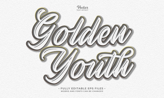 golden youth text effect editable eps cc