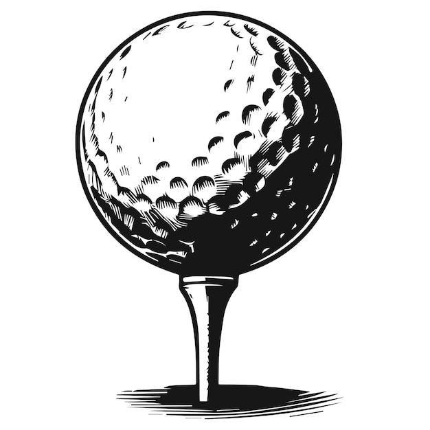 Golf Ball and Tee_C