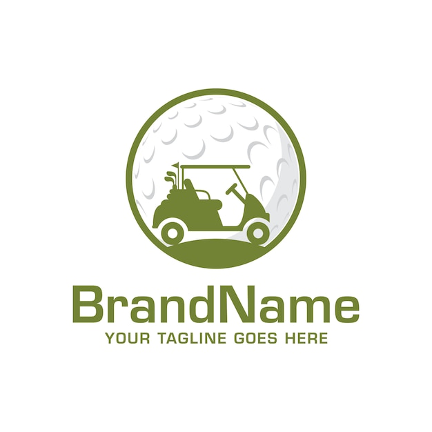 golf car logo vector template