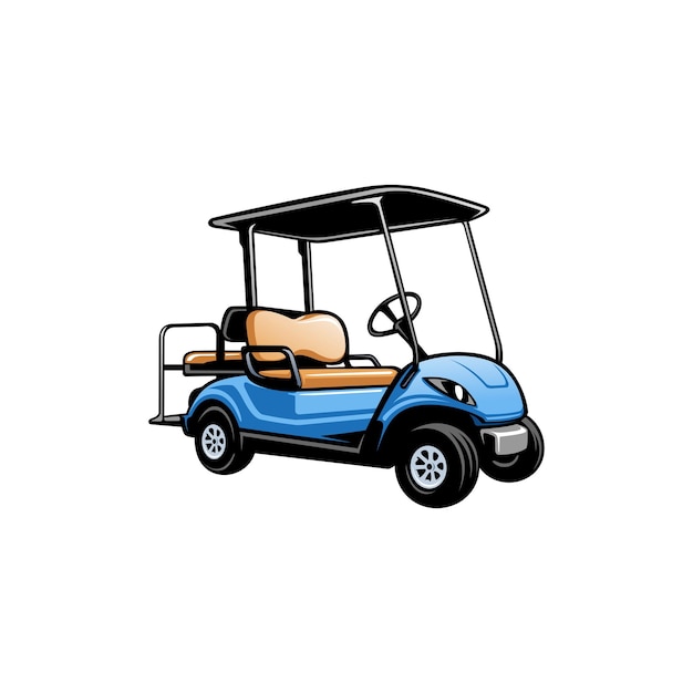 Golf cart illustration vector